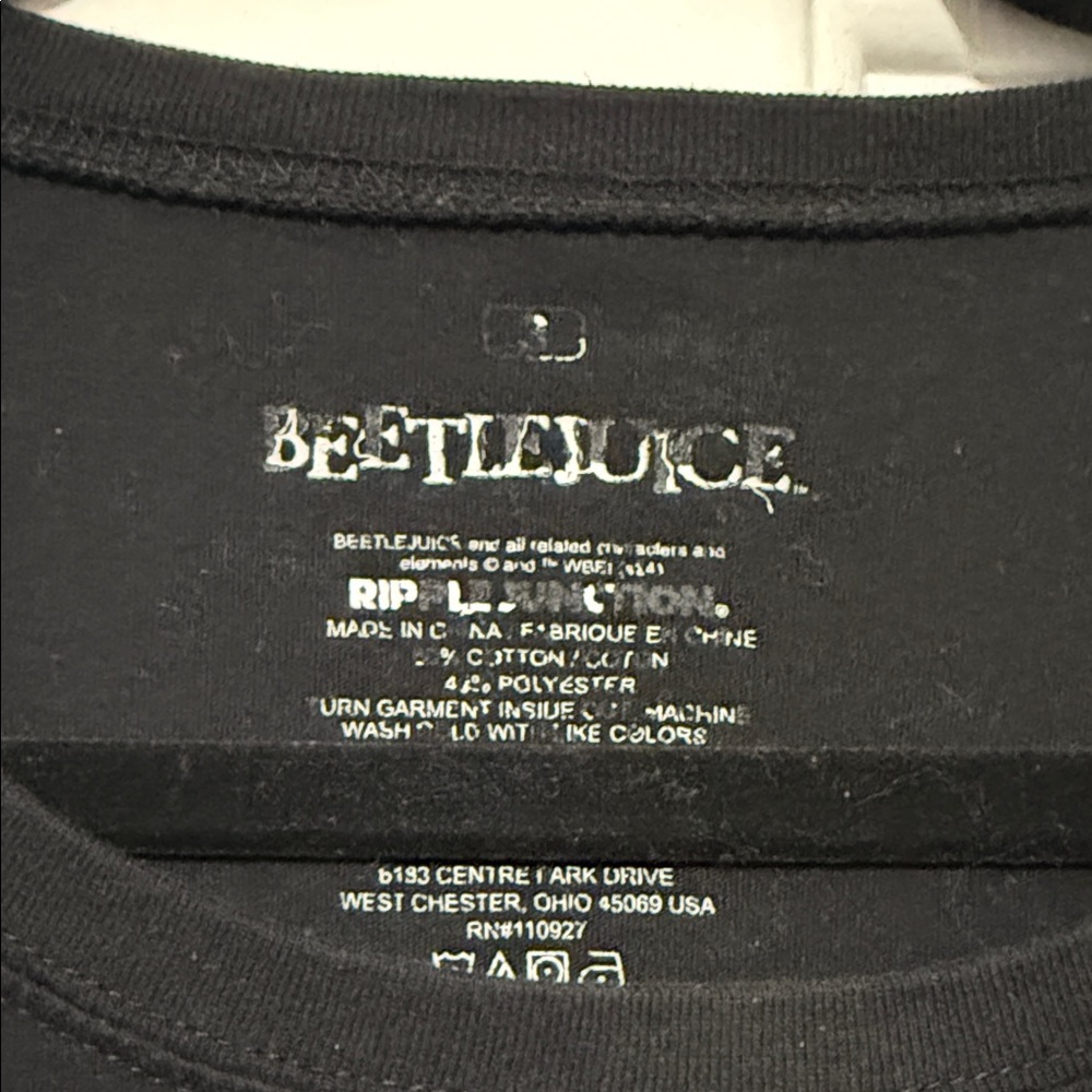 Torrid Black Beetlejuice Graphic Tee - Picture 4 of 5